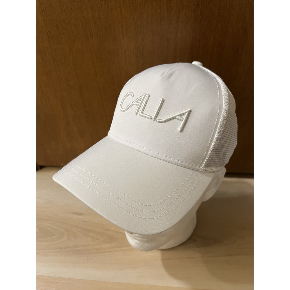 NWT Calia OSFM Trucker Hat Women's Pure White Embroidered Snapback New‎